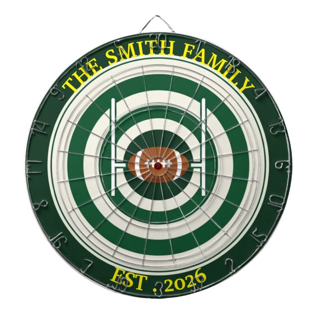 Personalized Rugby Field Dartboard Wall Art Decor Dartscheibe (vorne)