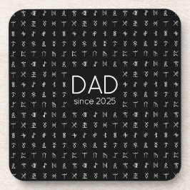 Personalized Runic Symbols Stone Coaster for Dads Getränkeuntersetzer