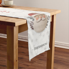 Personalized Santa Christmas – Family Name Mittelgroßer Tischläufer