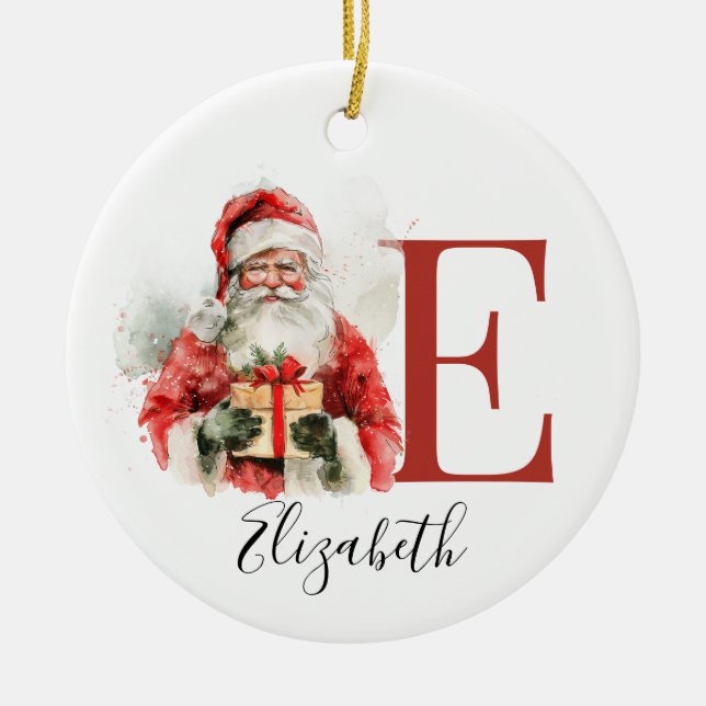 Personalized Santa Ornament – Custom Name Christma (Vorne)