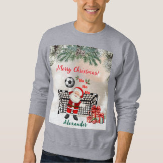 Personalized Santa Soccer Christmas Santa Soccer Sweatshirt