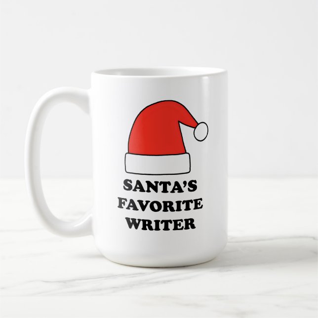 Personalized Santa's Favorite Writer Kaffeetasse (Links)