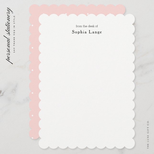 Personalized Scallop Edge Note Cards Polka Dots Mitteilungskarte (Von Creator hochgeladen)