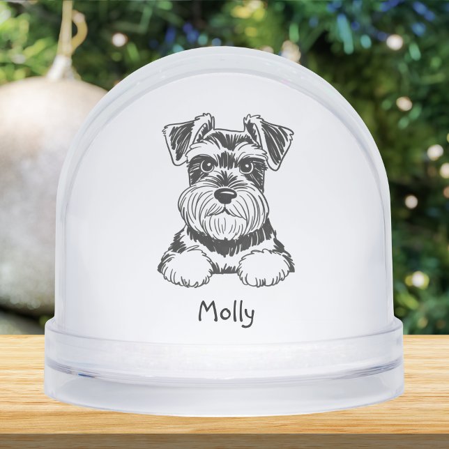 Personalized Schnauzer Dog Christmas Schneekugeln (Von Creator hochgeladen)