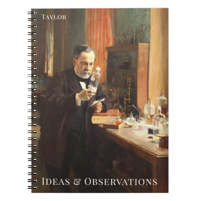Personalized Science Notebook – Louis Pasteur Art Notizblock (Vorderseite)