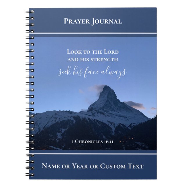 Personalized Scripture Prayer Journal Alps Photo Notizblock (Vorderseite)