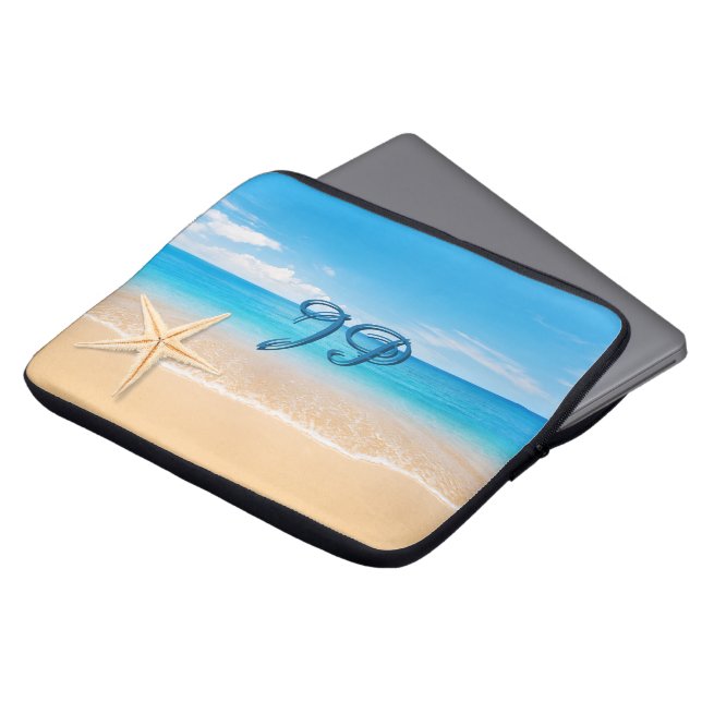 Personalized Seaside Laptop Sleeve (Vorne Oben)