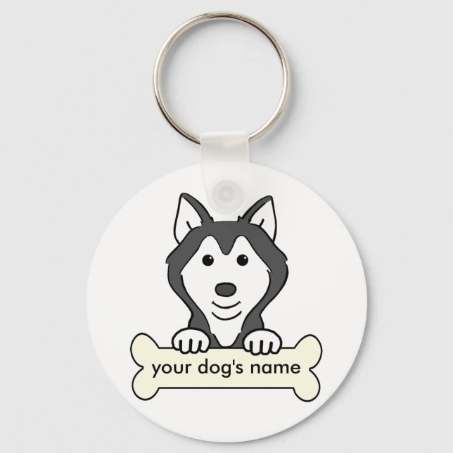 Personalized Siberian Husky Schlüsselanhänger (Vorderseite)
