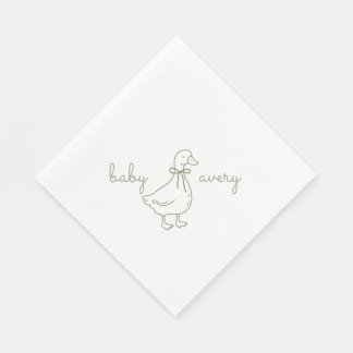Personalized Silly Goose Baby Shower  Baby Shower Serviette