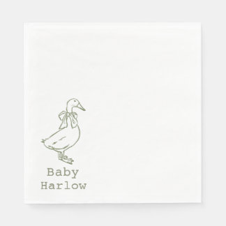 Personalized Silly Goose Baby Shower Serviette