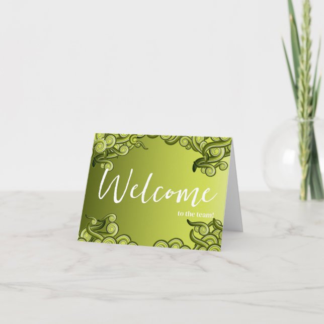 Personalized simple Elegant Welcome to the team Karte (Vorderseite)