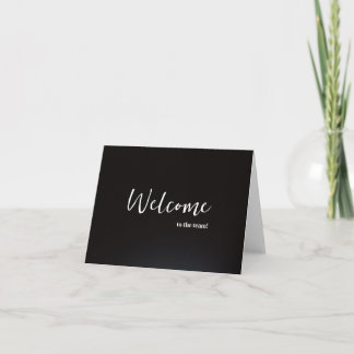 Personalized simple Elegant Welcome to the team Karte