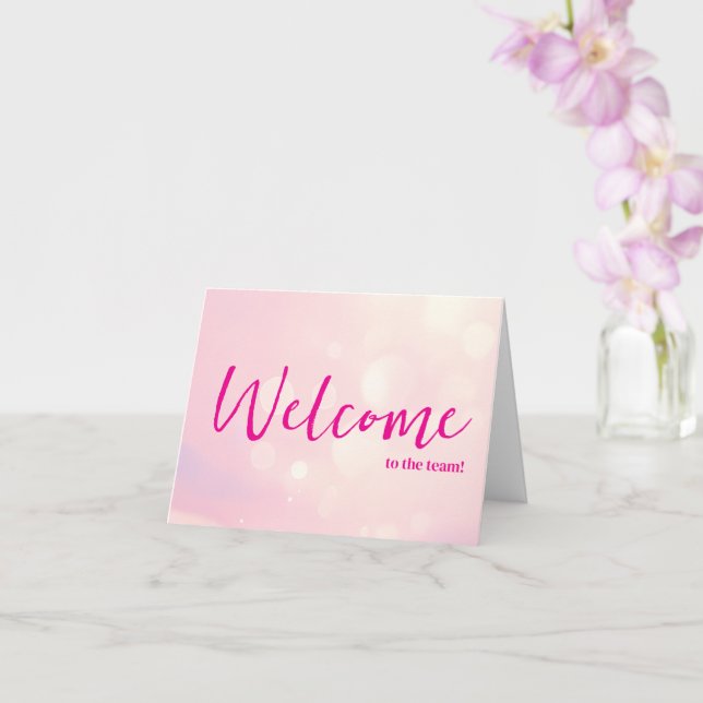 Personalized simple Elegant Welcome to the team Karte (Orchidee)