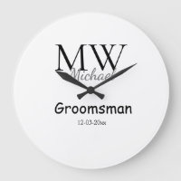 personalized simple monogram name groomsman minima