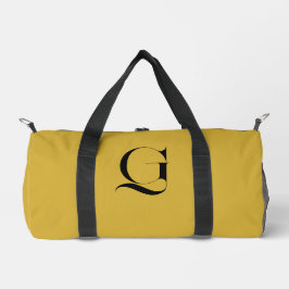 Personalized Single Custom Monogram Metallic Gold Duffle Bag