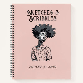 Personalized Sketches and Scribbles Notebook Notizbuch