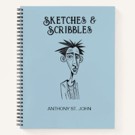 Personalized Sketches and Scribbles Notebook Notizbuch