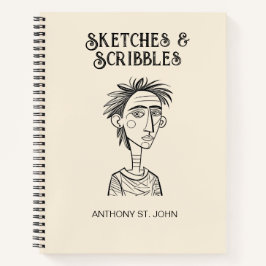 Personalized Sketches and Scribbles Notebook Notizbuch