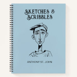 Personalized Sketches and Scribbles Notebook Notizbuch
