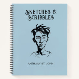 Personalized Sketches and Scribbles Notebook Notizbuch