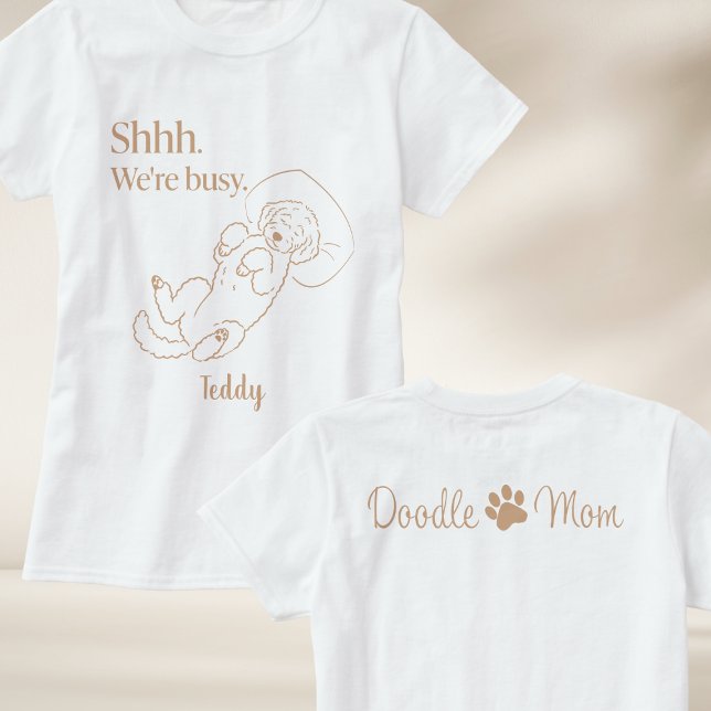 Personalized Sleeping Doodle Mom Shirt Custom Name (Von Creator hochgeladen)