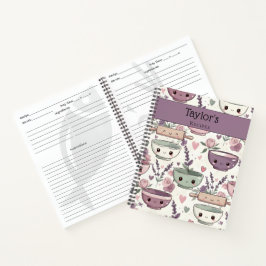 Personalized Smiling Floral Keepsake Recipe  Notizbuch