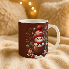 Personalized Snowman Mug - Custom Name Gift Kaffeetasse