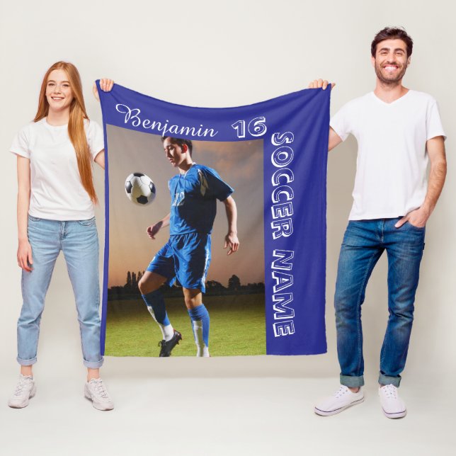 Personalized soccer player team  fleecedecke (Beispiel)