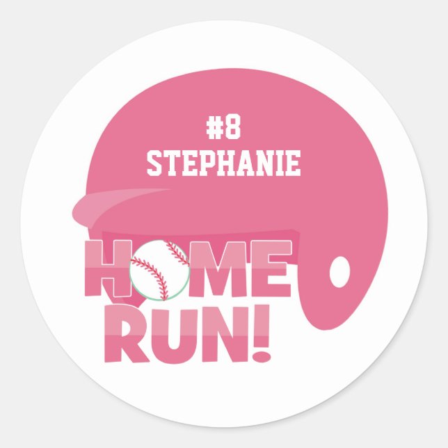 Personalized softball home run helmet sticker (Vorderseite)