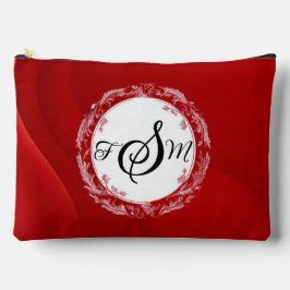 Personalized Solid Red Cosmetic Bag Zubehörtasche