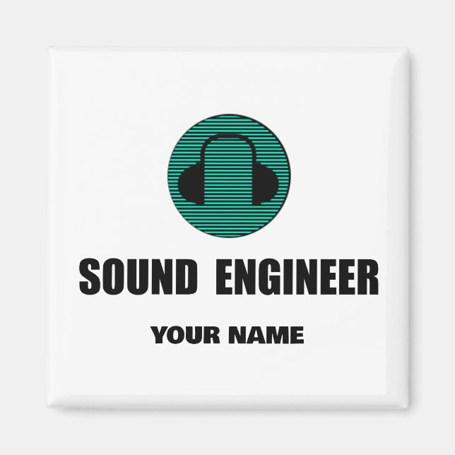 Personalized Sound Engineer Audio Engineering Magnet (Vorne)