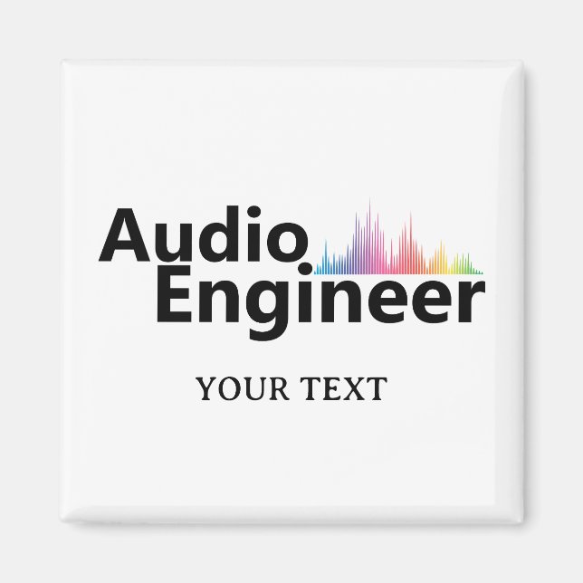 Personalized Sound Engineer Audio Engineering Magnet (Vorne)