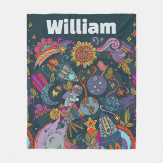 Personalized Space Name Poster for Kids  Fleecedecke