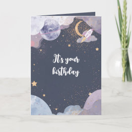 Personalized Space Theme Birthday Card Karte