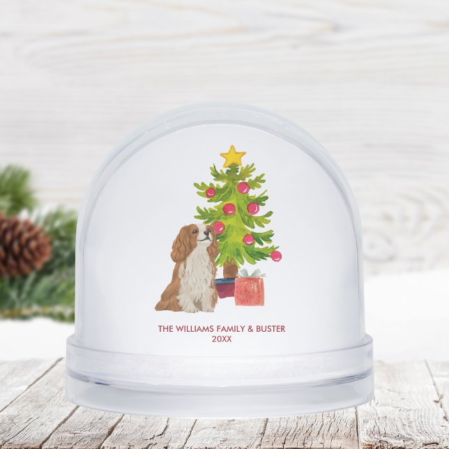 Personalized Spaniel Dog Christmas Schneekugeln (Von Creator hochgeladen)