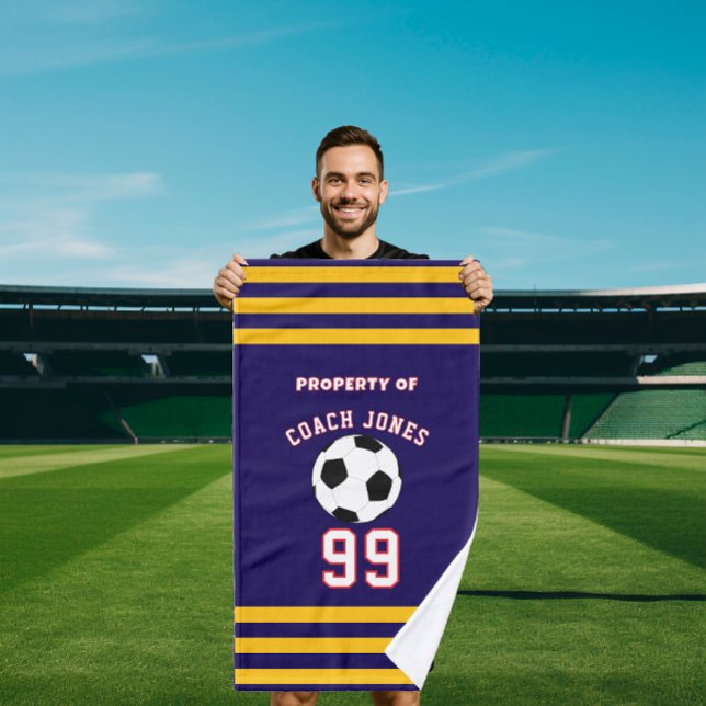 Personalized Sports soccer Custom Football Player Handtuch (Von Creator hochgeladen)