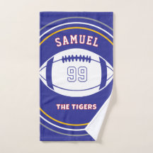 Personalized Sports Towel | Custom Football Player