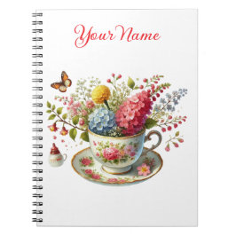 Personalized Spring Floral Spiral Notebook – Notizblock