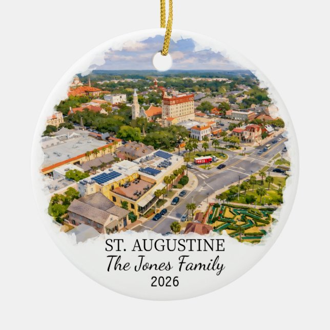 Personalized St. Augustine Ornament Custom Florida (Vorne)
