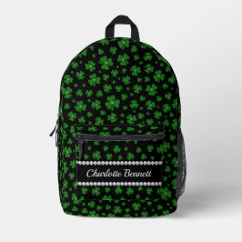Personalized St. Patrick’s Day Shamrock with Pearl Bedruckter Rucksack