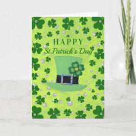 Personalized St. Patrick’s Day Shamrock with Pearl Karte