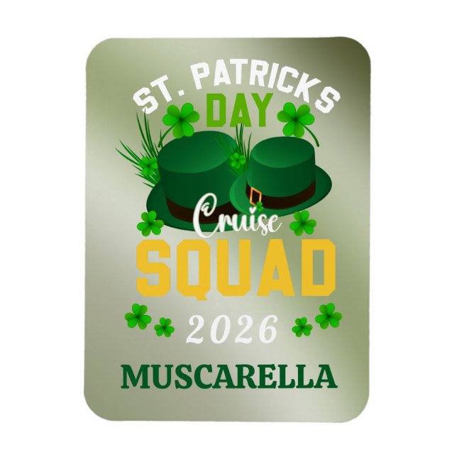 Personalized St. Patrick's Day Cruise Squad Door  Magnet (Vertikal)