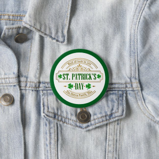 Personalized St. Patrick's Day I Luck of the Irish Button