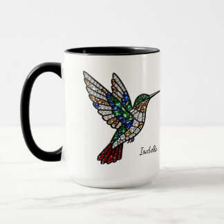 Personalized Stained Glass Hummingbird Mug