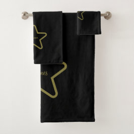 Personalized Star Bath Towels  Badhandtuch Set