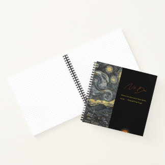 Personalized Starry Night Aesthetic Notebook  Notizbuch