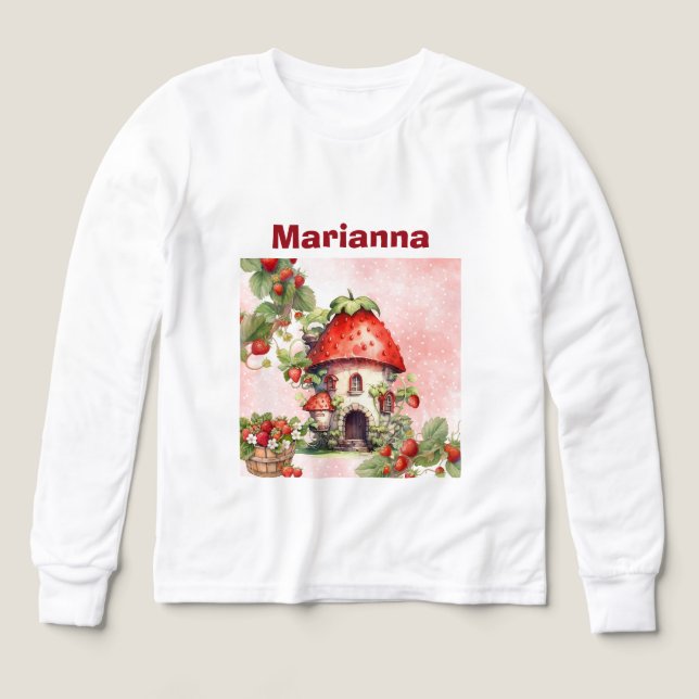 Personalized Strawberry & Little Mouse Tri-Blend  (Motif recto)