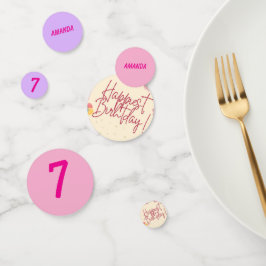 Personalized stripe and spot birthday bunting  konfetti