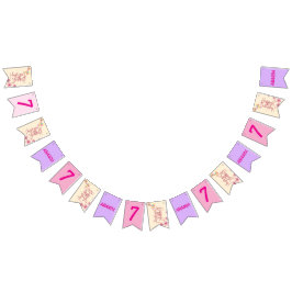 Personalized stripe and spot birthday bunting  wimpelkette