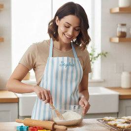 Personalized Stripe Apron for Kids and Adults Schürze